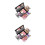 2Pcs Multi Shadow Palette Lip Gloss Blush Pressed Powder Set 5