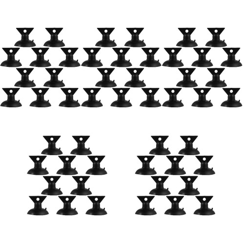 250Pcs Black Plastic Glass Suction Cups Reusable Home Use 2