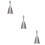3Pcs Restaurant Call Bell Silver Lightweight Practical Table Hand Bell 8