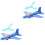 2Pcs Lightweight Blue Glider Toy Foams Airplane Model for Playing 3