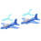 2Pcs Lightweight Blue Glider Toy Foams Airplane Model for Playing 4
