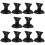 250Pcs Black Plastic Glass Suction Cups Reusable Home Use 1