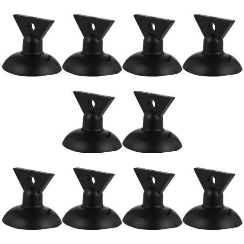 250Pcs Black Plastic Glass Suction Cups Reusable Home Use