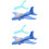 2Pcs Lightweight Blue Glider Toy Foams Airplane Model for Playing 5