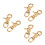 6Pcs Brass Bag Lobster Clasp Snap Hook for Straps 7