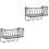 2Pcs Black Iron Wall Mounted Rack for Mail Keys Hat with Hooks 3
