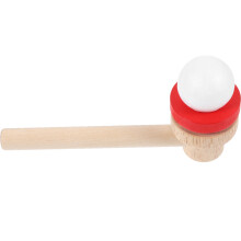 2Pcs Wooden Floating Blow Ball Game Red Durable Kids Toy for Play