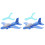 2Pcs Lightweight Blue Glider Toy Foams Airplane Model for Playing 2