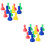 128Pcs Kids Chess Checkers Plastic Replacement Pegs in Assorted Colors 6
