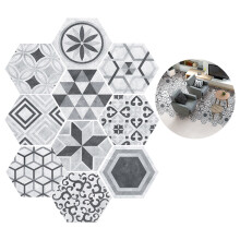 20Pcs Waterproof Grey Tile Stickers Self-Adhesive Floor and Wall Decor
