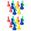 128Pcs Kids Chess Checkers Plastic Replacement Pegs in Assorted Colors 5