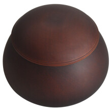 2Pcs Brown Reversible Wooden Go Chess Pieces Storage Pot with Cover