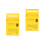 2Pcs Durable Iron Wall Mounted Vintage Mail Box Yellow Color 4