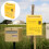 2Pcs Durable Iron Wall Mounted Vintage Mail Box Yellow Color 9