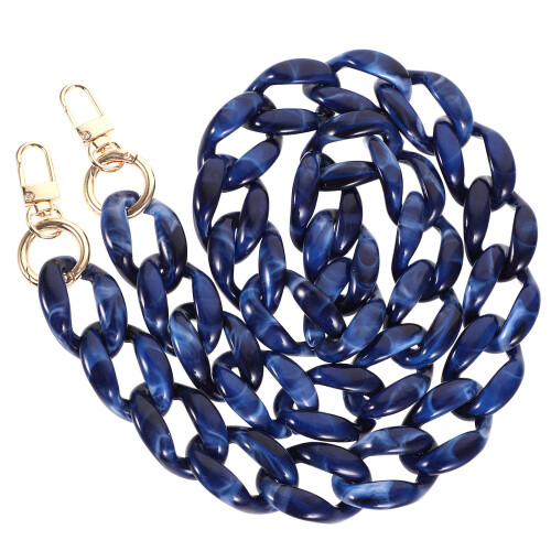 2Pcs Blue Bag Chain Strap DIY Replacement Handbag Shoulder Purse 2