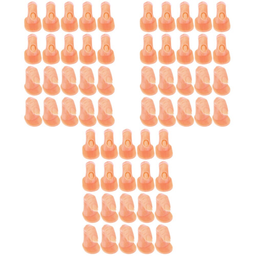 60Pcs Durable Chocolate Practice Nail Art Fingers for Beginners 2
