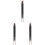 3Pcs ABS Eye Makeup Stick with Brush Light Brown Dual-End Home Tool 4
