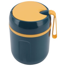 480 ml Doppelwandiger Edelstahl-Nahrungsbehälter, reisefähiges isoliertes Suppenbehältnis, Blau