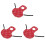 3Pièces Tablier Poule Rouge Protège 2