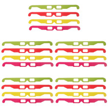 40Pièces Lunettes 3D Portable Carton Couleurs Assorties Cinéma