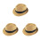 3Pièces Chapeau Mode Bande Protection Khaki 2