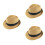3Pièces Chapeau Mode Bande Protection Khaki 6