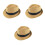 3Pièces Chapeau Mode Bande Protection Khaki 3