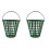 2Pièces Panier De Golf Vert Portable Avec 4