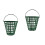 2Pièces Panier De Golf Vert Portable Avec 6