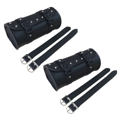 4Pcs Black Saddlebags for Motorcycle with Waterproof Storage