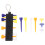 2Pcs Multi-Color Golf Tee Holder Set with Ball Marker Divot Tool Keys 6