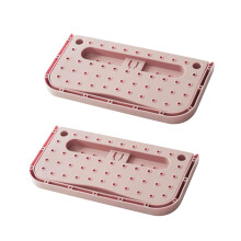 6Pcs Pink Door Shoe Hangers Wall Mounted Foldable Shoes Storage Rack
