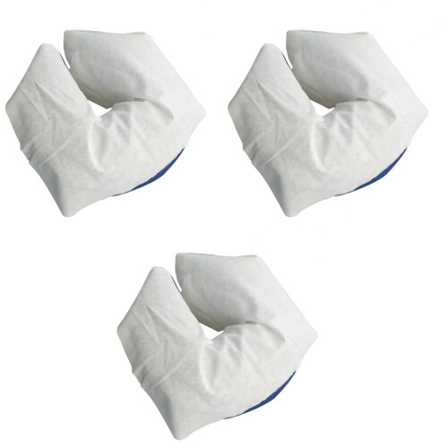 300Pcs Disposable Headrest Covers White Soft Nonwoven Face Hole Covers 2