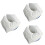 300Pcs Disposable Headrest Covers White Soft Nonwoven Face Hole Covers 6