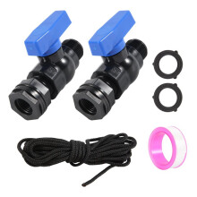 Rain Spigot Kit 2Pack 3/4inch GHT Garden Hose Shut Off Valve with Bulkhead Fitting Garden Hose Thread Valve
