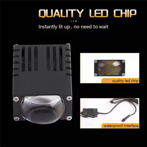 Carro Universal 1,5 Polegadas LED Farol de Neblina Grade Luz Branca e Amarela Luz Dupla 1