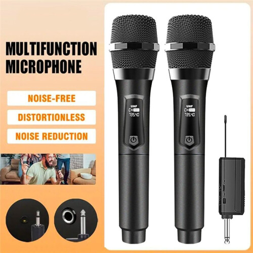 Universal U-Segment Rechargeable Wireless Microphone One-to-Two Microphone U-Segment Home K Singer Handheld Microphone 2