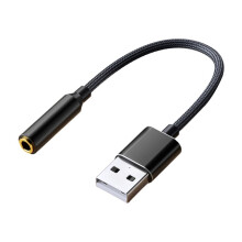 USB auf 3,5 mm Klinke Audio-Adapter USB auf Audio-Klinke Adapter Headset USB A auf 3,5 mm Buchse Externe Stereo-Soundkarte A