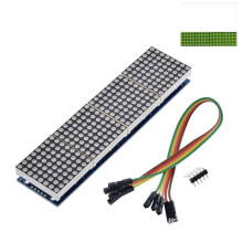 MAX7219 Moduł Matrycy Punktowej 8x8 Wyświetlacz LED Ze Wspólną Katodą 5 V 4 w 1 z Przewodami DuPont Kabel do Projektów DIY C