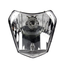 For EXC XC SX XCW EXCF SXW SXF 2015-2021 Motorcycle Halogen Headlight Dirt Bike Headlamp Parts, Black & Silver