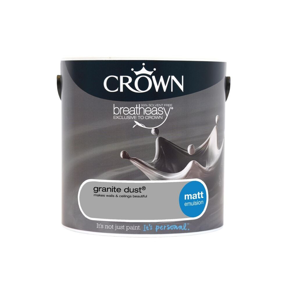 Crown - Walls & Ceilings Matt 2.5L - Granite Dust