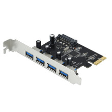 4 Port USB 3.0 PCI-E Expansion Card PCI Express PCIe USB 3.0 HUB Adapter 4-Port USB 3.0 Controller USB 3 0 PCIe Express