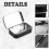 2 PCS Small Storage Box with Lid Rectangular Small Tin Boxes Metal Box with Lid Small Tin Box for Home Storage Black 2