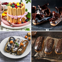 2PCS Finger Biscuit Silicone Mould,8 Cavities Cereal Bars Baking Mould,Chocolate Bar Mold, for Cnady, Bread,Muffin,Soap