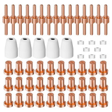 60 Consommables pour Découpeur Plasma PT31, Buses, Électrodes et Pointes de Haute Qualité pour CUT-40 et CUT-50