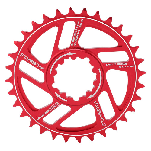 Oval Chainring for Bicycle Drivetrain, Direct Mount Oval Chainring Compatible with 12 Speed System, Offset Chainring with Anodized Surface and Positio