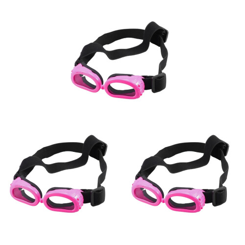 3Pièces Lunettes Animaux Rose Avec Sangles Réglables Uv 1
