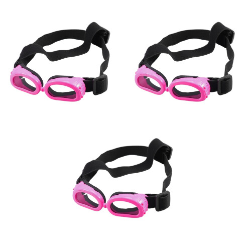 3Pièces Lunettes Animaux Rose Avec Sangles Réglables Uv 2
