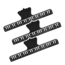 3Pièces Clips Porte-Partition Grand En ABS Métal Noir Pratique