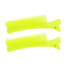 6Pcs Hair Cutting Clips Green Hair Salon Clips with Comb for Styling
